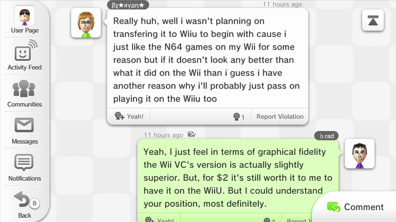 Illustration for article titled Miiverse Reacts To Super Mario 64 On Wii U